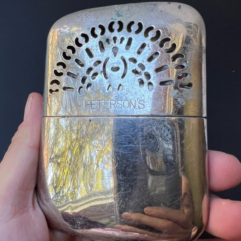 VINTAGE PETERSONS CHROME HAND WARMER Made in Japan